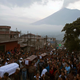 The coffins of several people who were killed during the eruption of Mount Fuego this past Sunday in Guatemala.